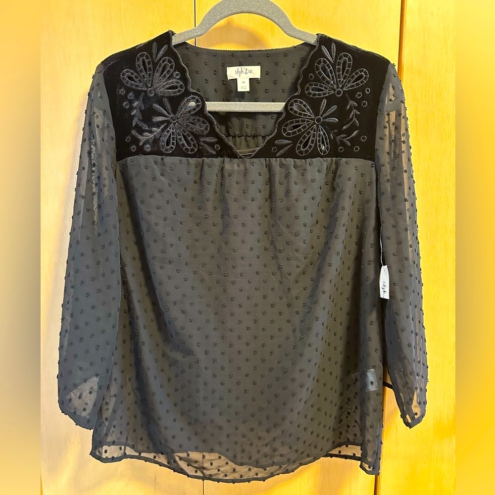 Style & Co. Sheer Blouse with Camisole set - NWT